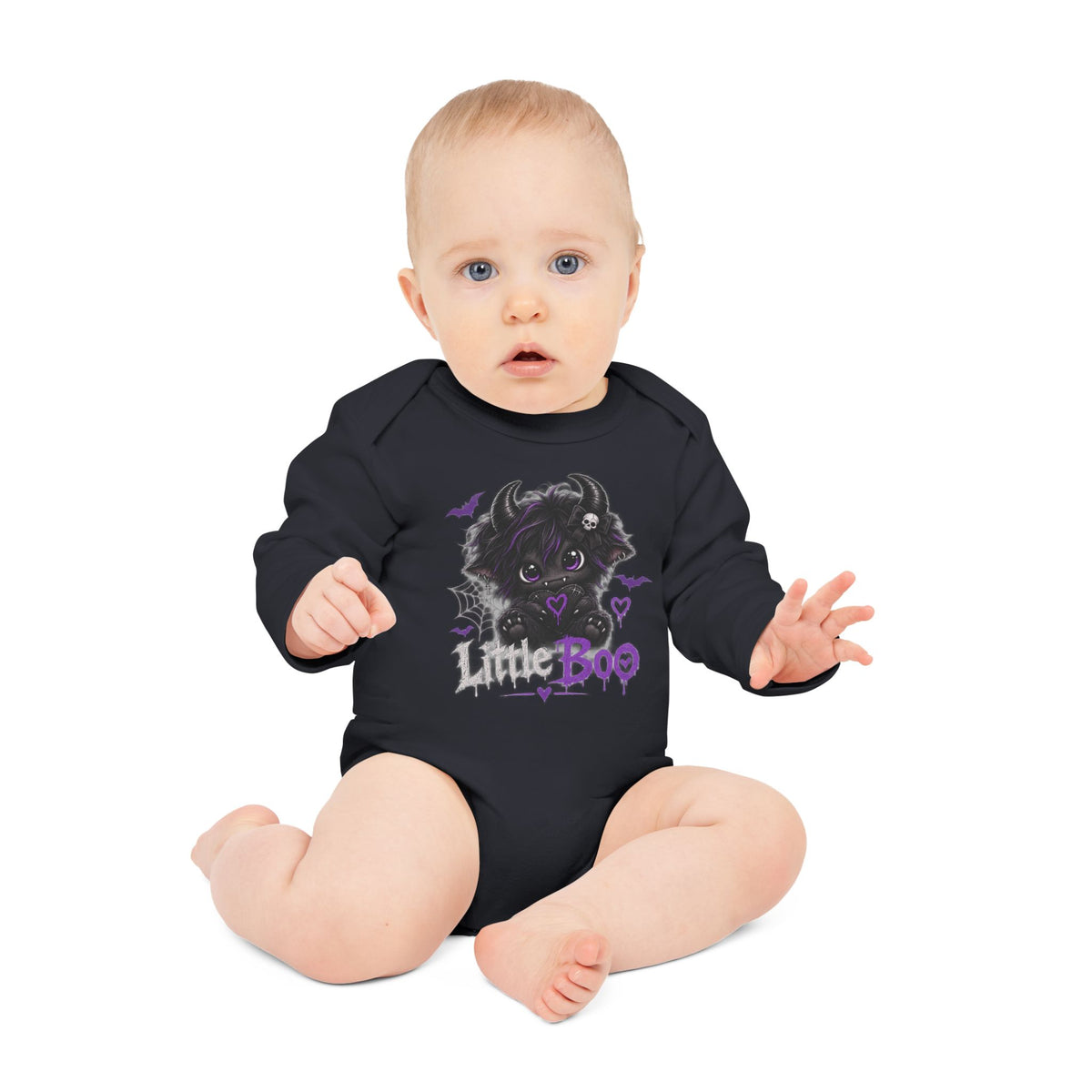 Little Boo Halloween Baby Long-Sleeve Bodysuit