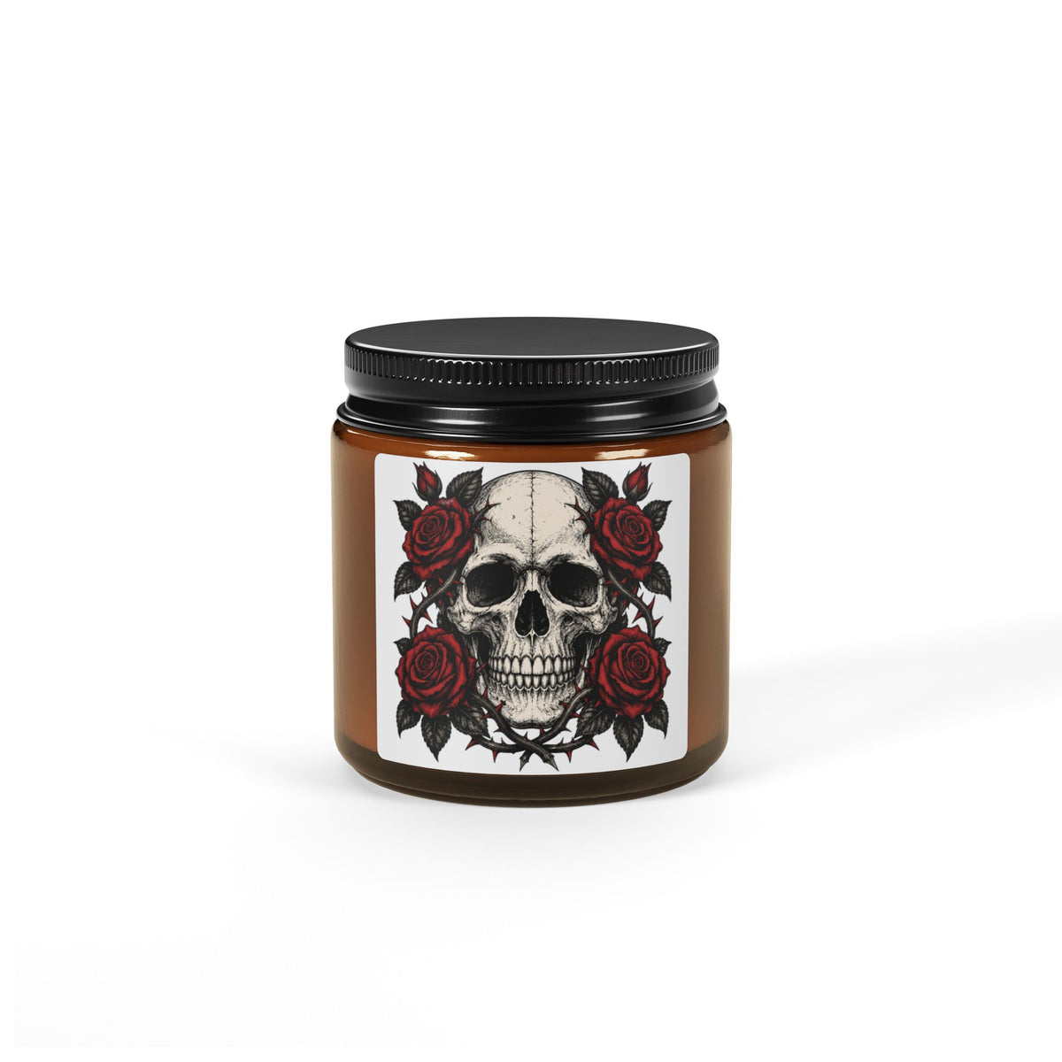 Skull and Roses Gothic Scented Soy Candle