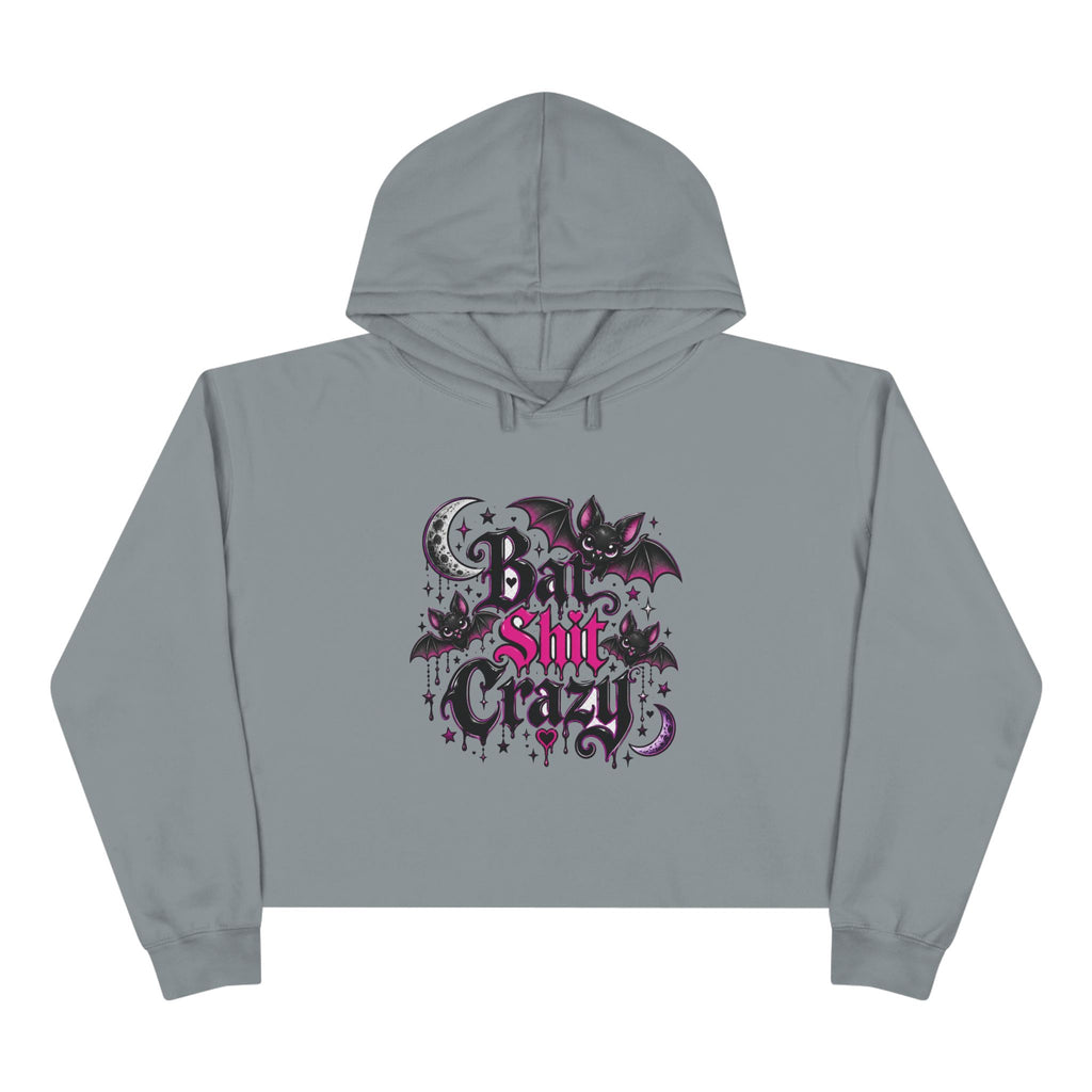 Bad Shit Crazy Gothic Crop Hoodie