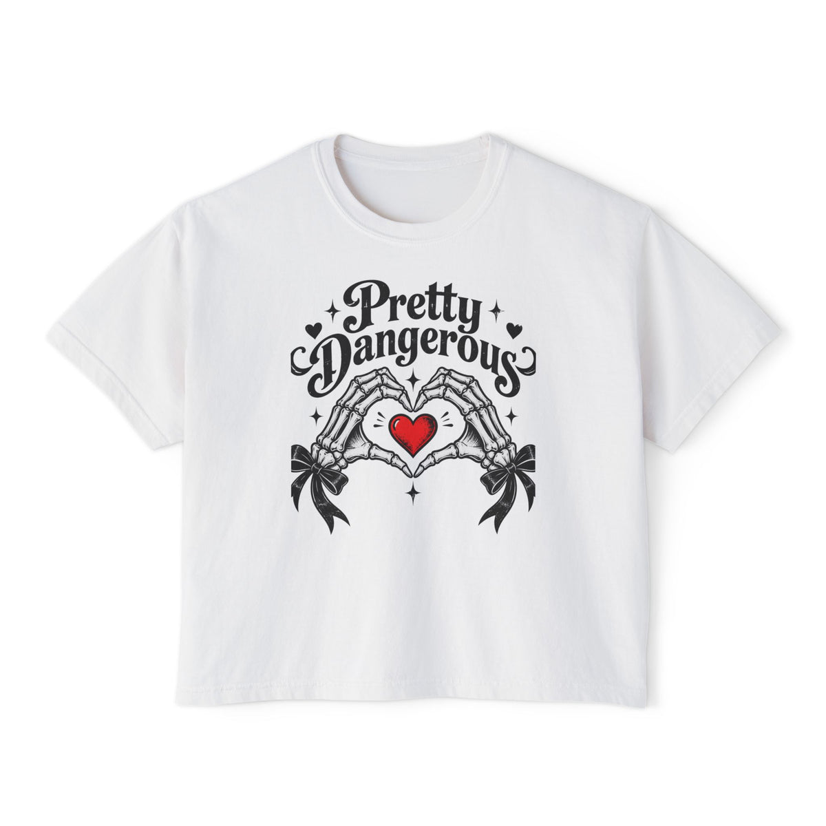 Pretty Dangerous Heart Hands Women's Boxy Tee