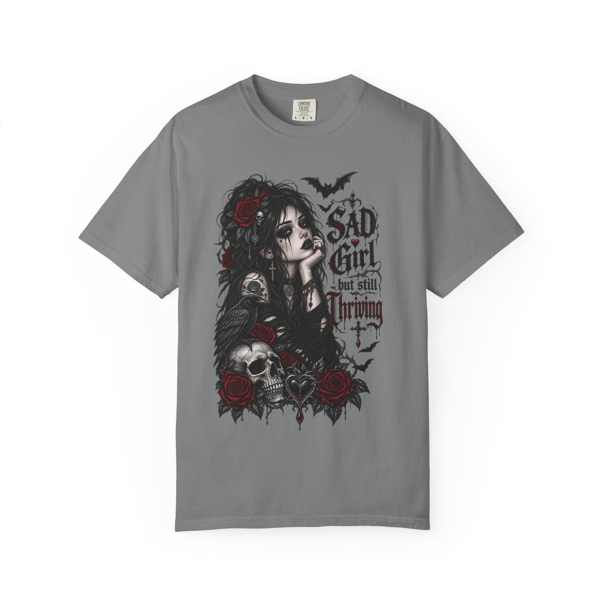 Sad Girl Still Thriving Gothic Graphic T-Shirt