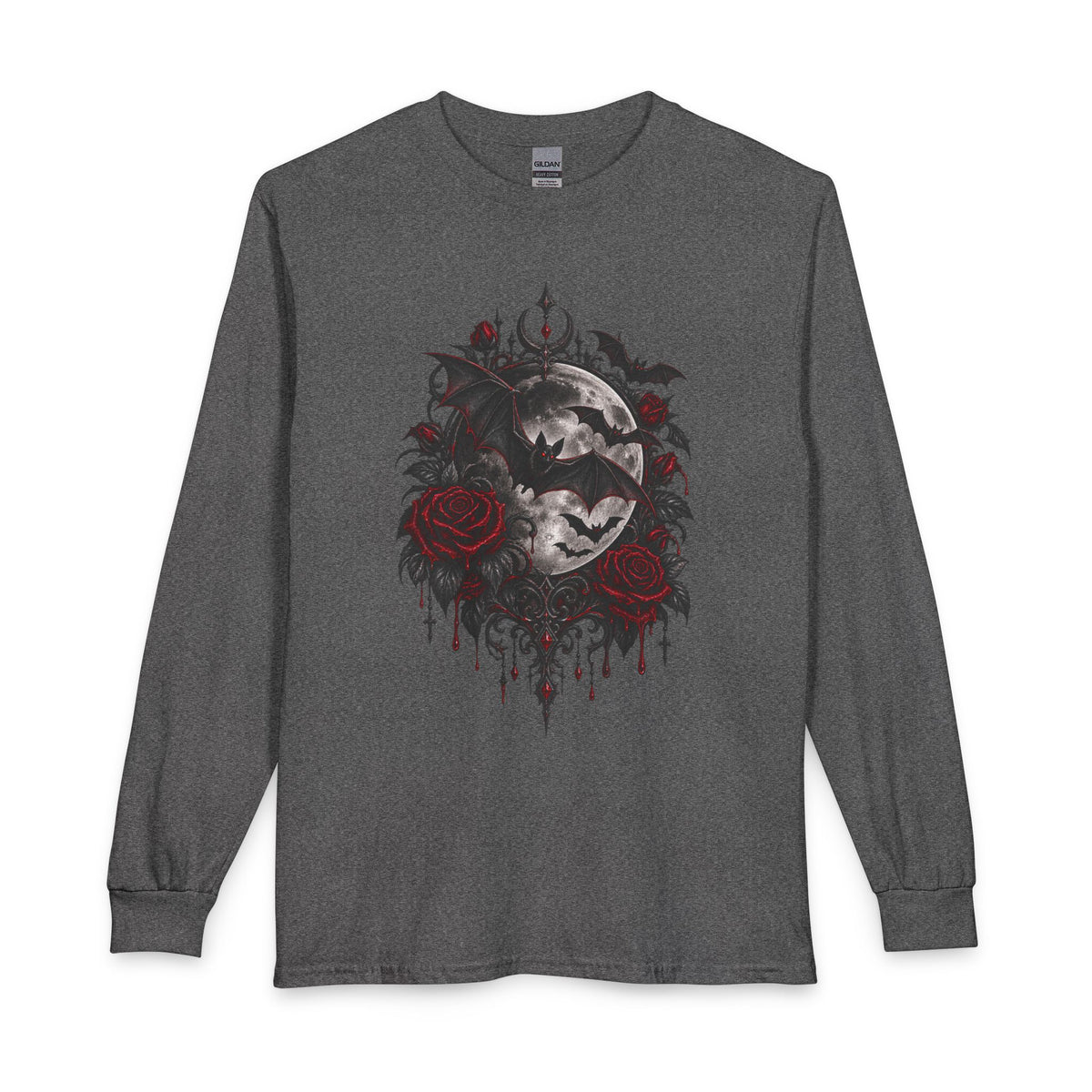 Gothic Rose Long Sleeve T-Shirt – Too Dark for Angels, Too Wild for Grace