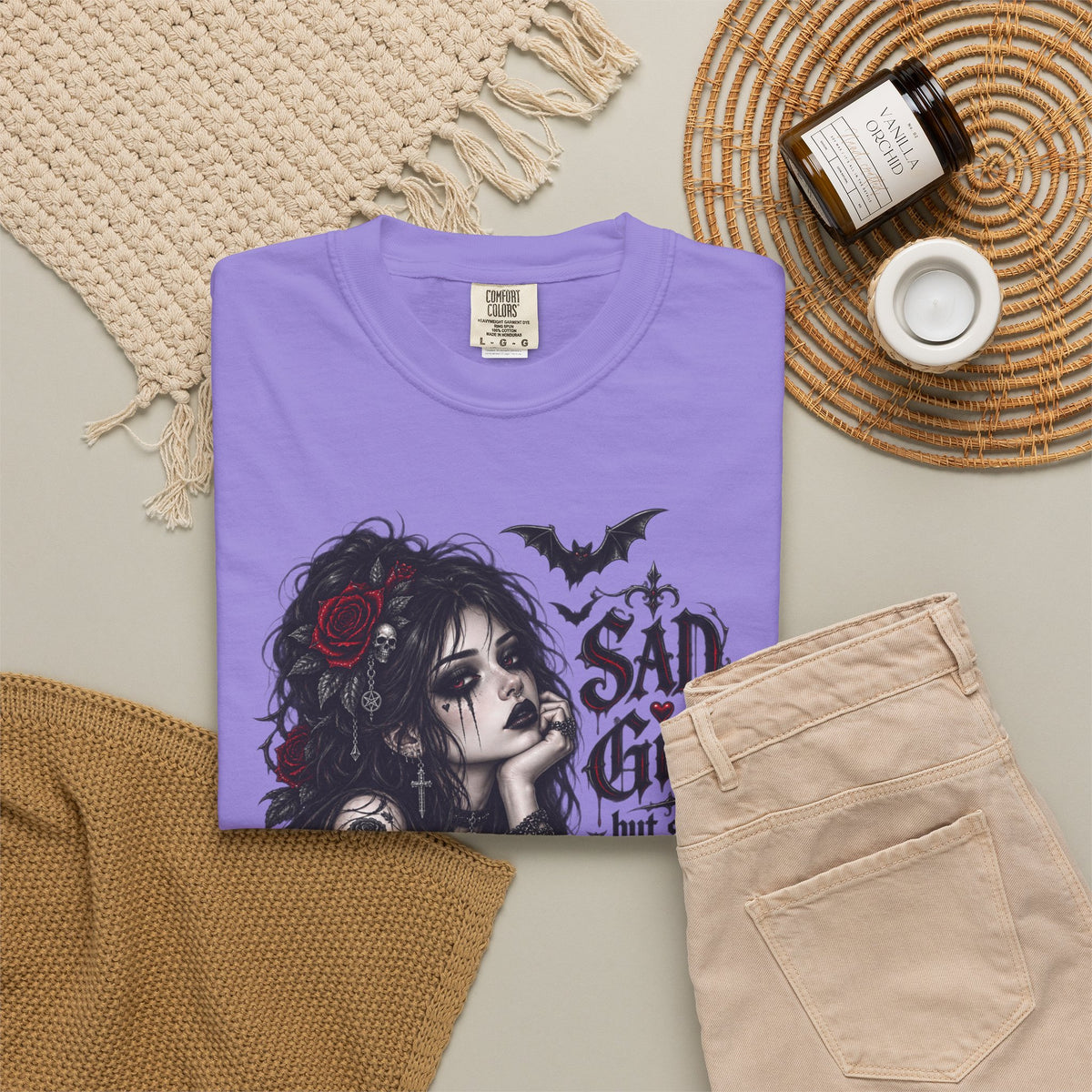 Sad Girl Still Thriving Gothic Graphic T-Shirt