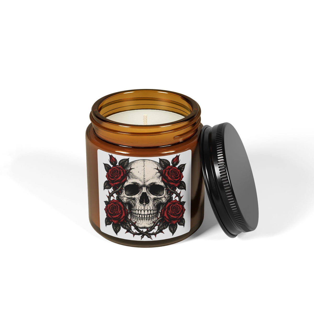 Skull and Roses Gothic Scented Soy Candle