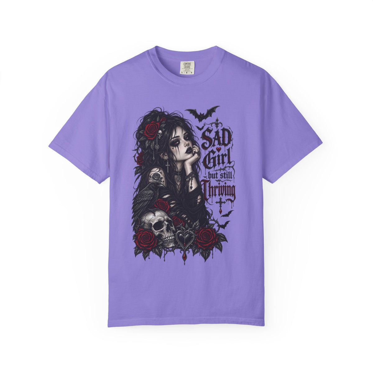 Sad Girl Still Thriving Gothic Graphic T-Shirt