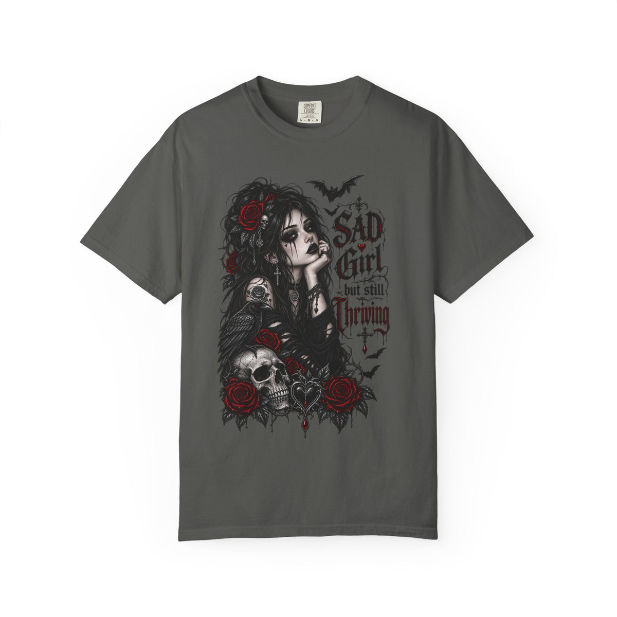 Sad Girl Still Thriving Gothic Graphic T-Shirt