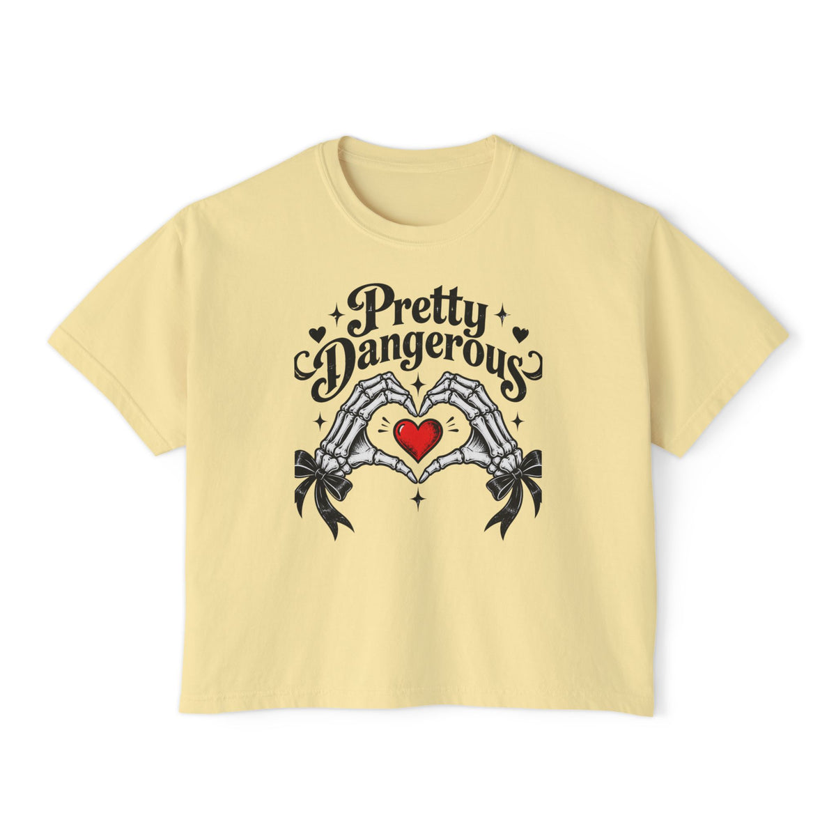 Pretty Dangerous Heart Hands Women's Boxy Tee