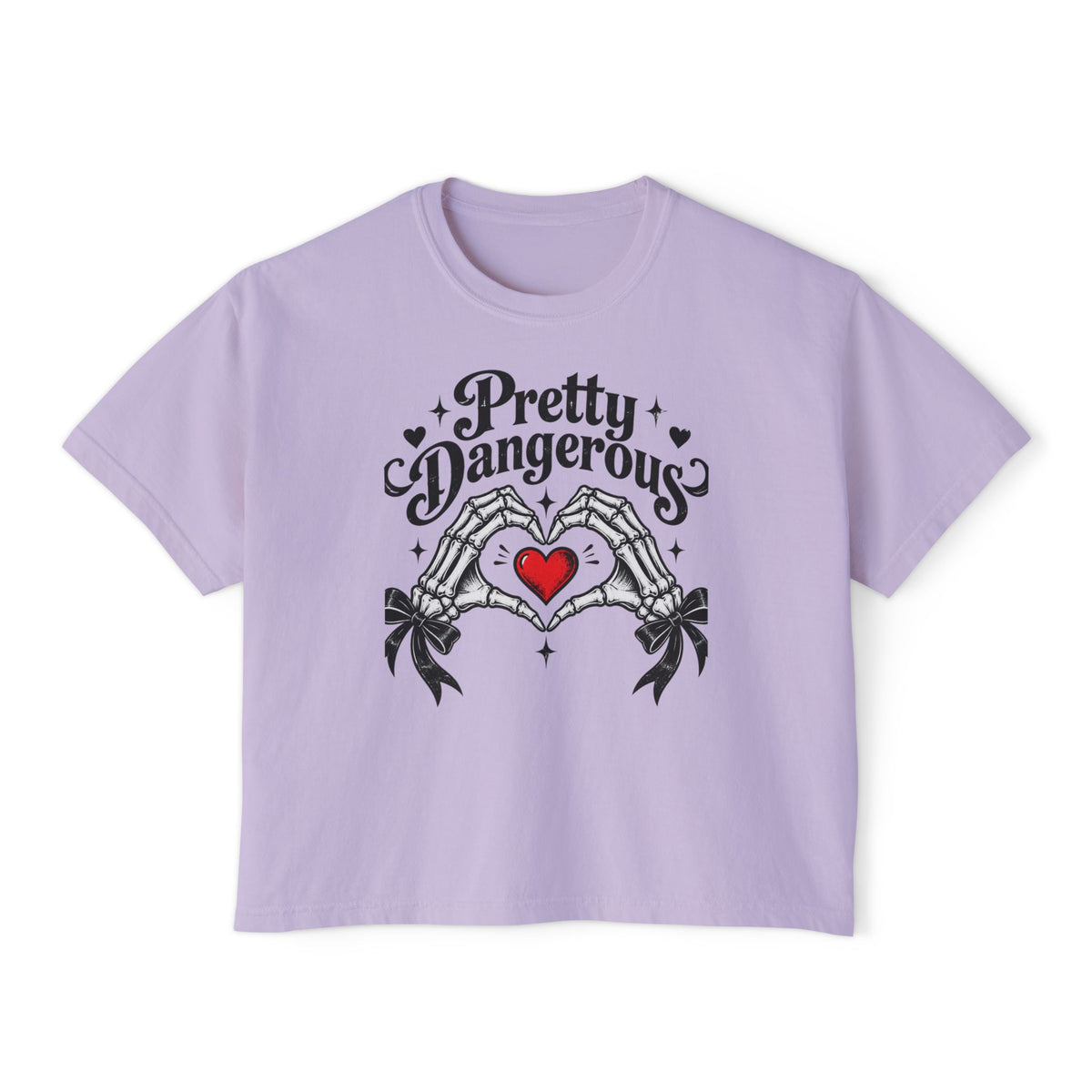 Pretty Dangerous Heart Hands Women's Boxy Tee