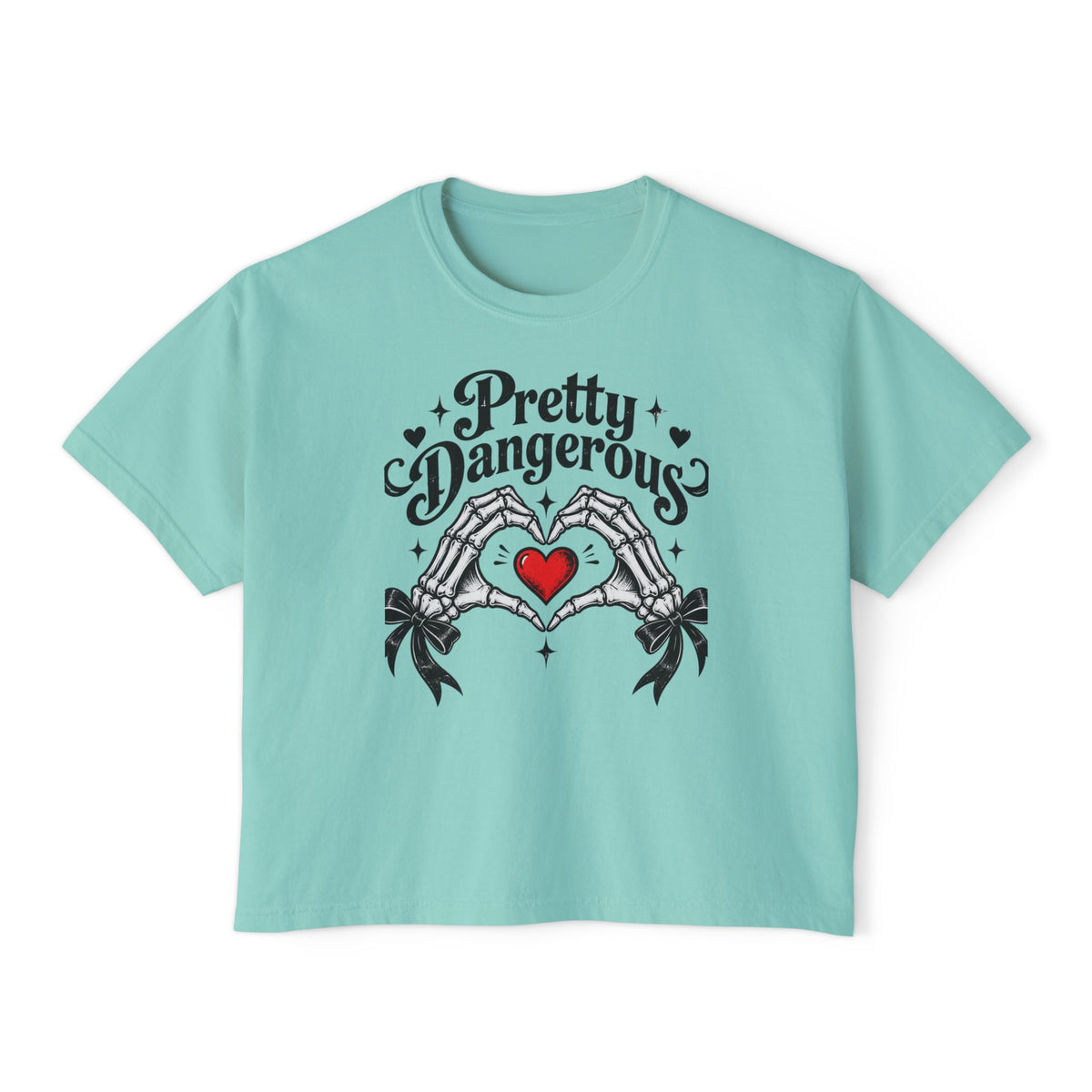 Pretty Dangerous Heart Hands Women's Boxy Tee