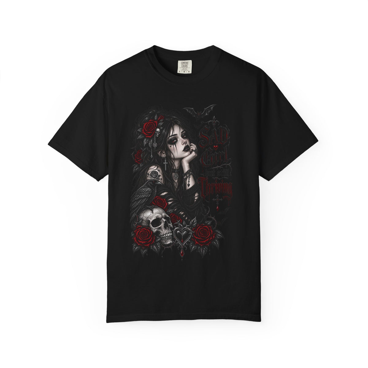 Sad Girl Still Thriving Gothic Graphic T-Shirt