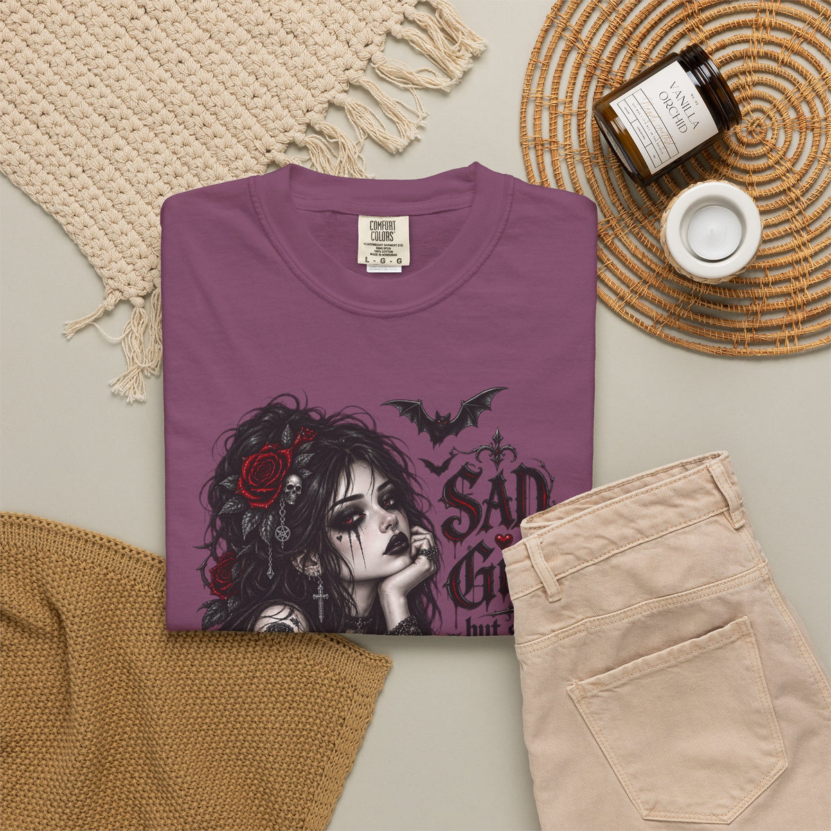 Sad Girl Still Thriving Gothic Graphic T-Shirt