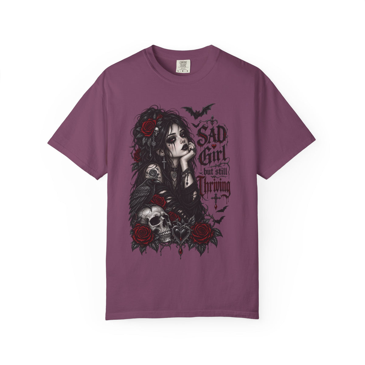Sad Girl Still Thriving Gothic Graphic T-Shirt