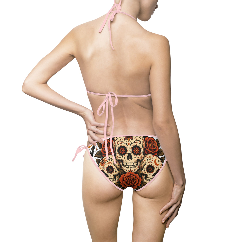 Sugar Skull Rose Women's Bikini Swimsuit