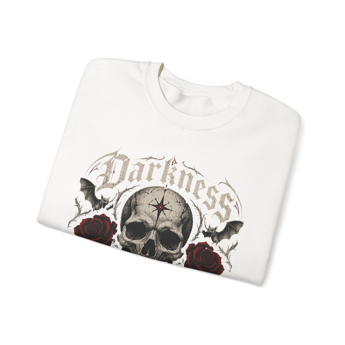 Darkness Connects Skull and Roses Gothic Sweatshirt