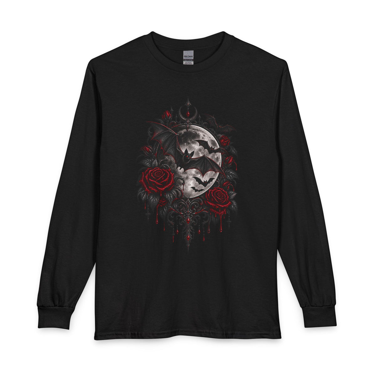 Gothic Rose Long Sleeve T-Shirt – Too Dark for Angels, Too Wild for Grace