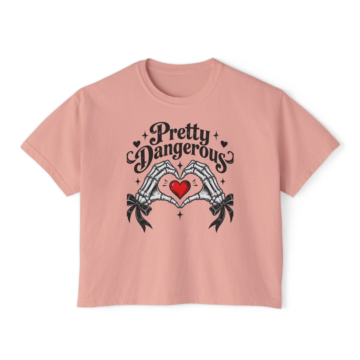 Pretty Dangerous Heart Hands Women's Boxy Tee