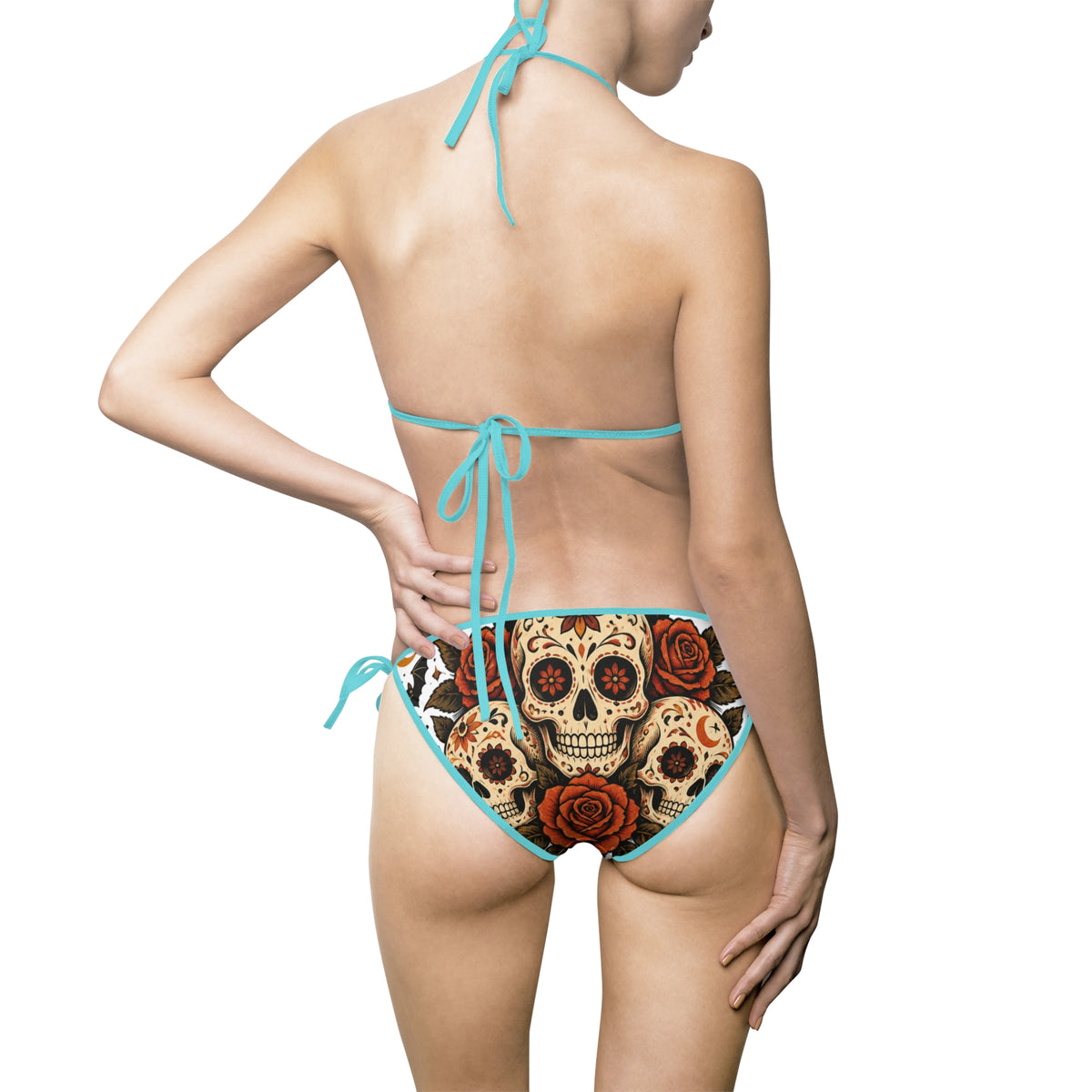 Sugar Skull Rose Women's Bikini Swimsuit