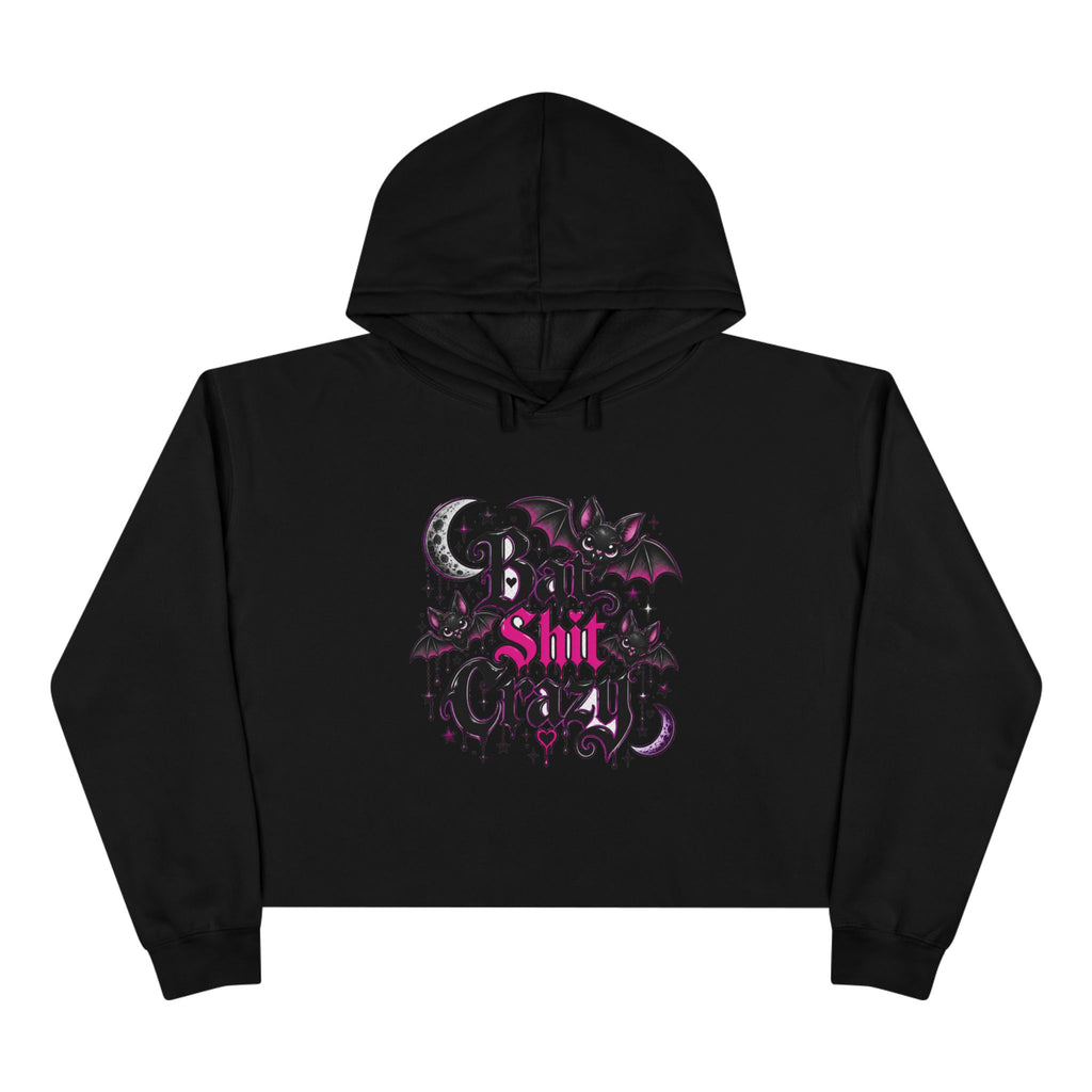 Bad Shit Crazy Gothic Crop Hoodie