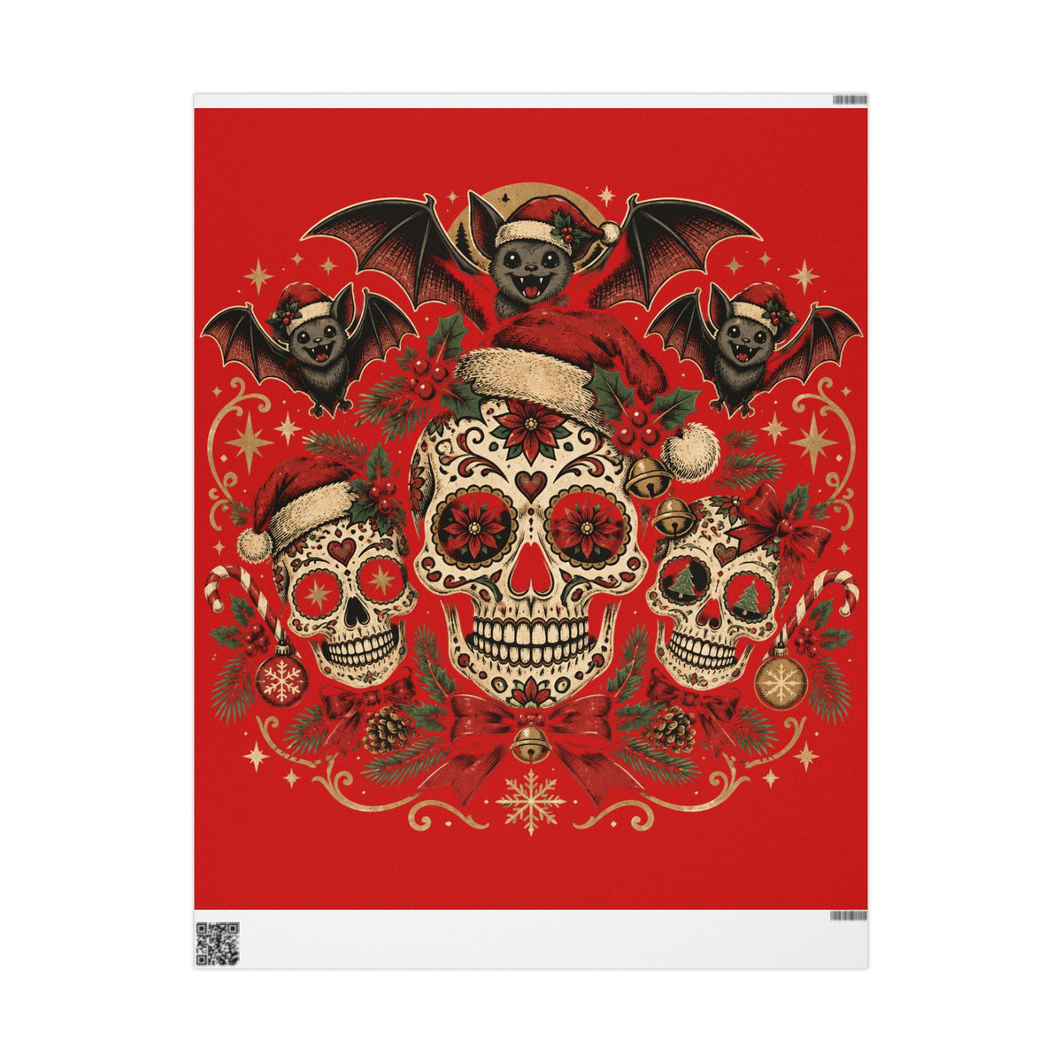 Day of the Dead Sugar Skull Christmas Wrapping Paper