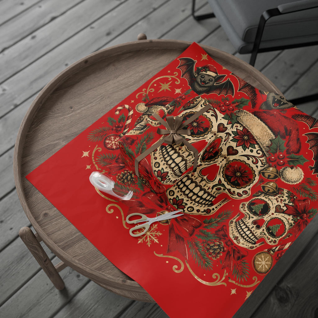 Day of the Dead Sugar Skull Christmas Wrapping Paper