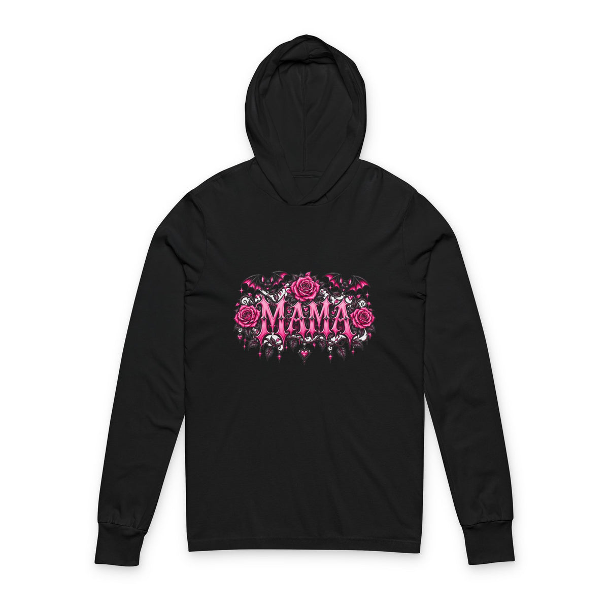 Mama Floral Hooded Long Sleeve Tee