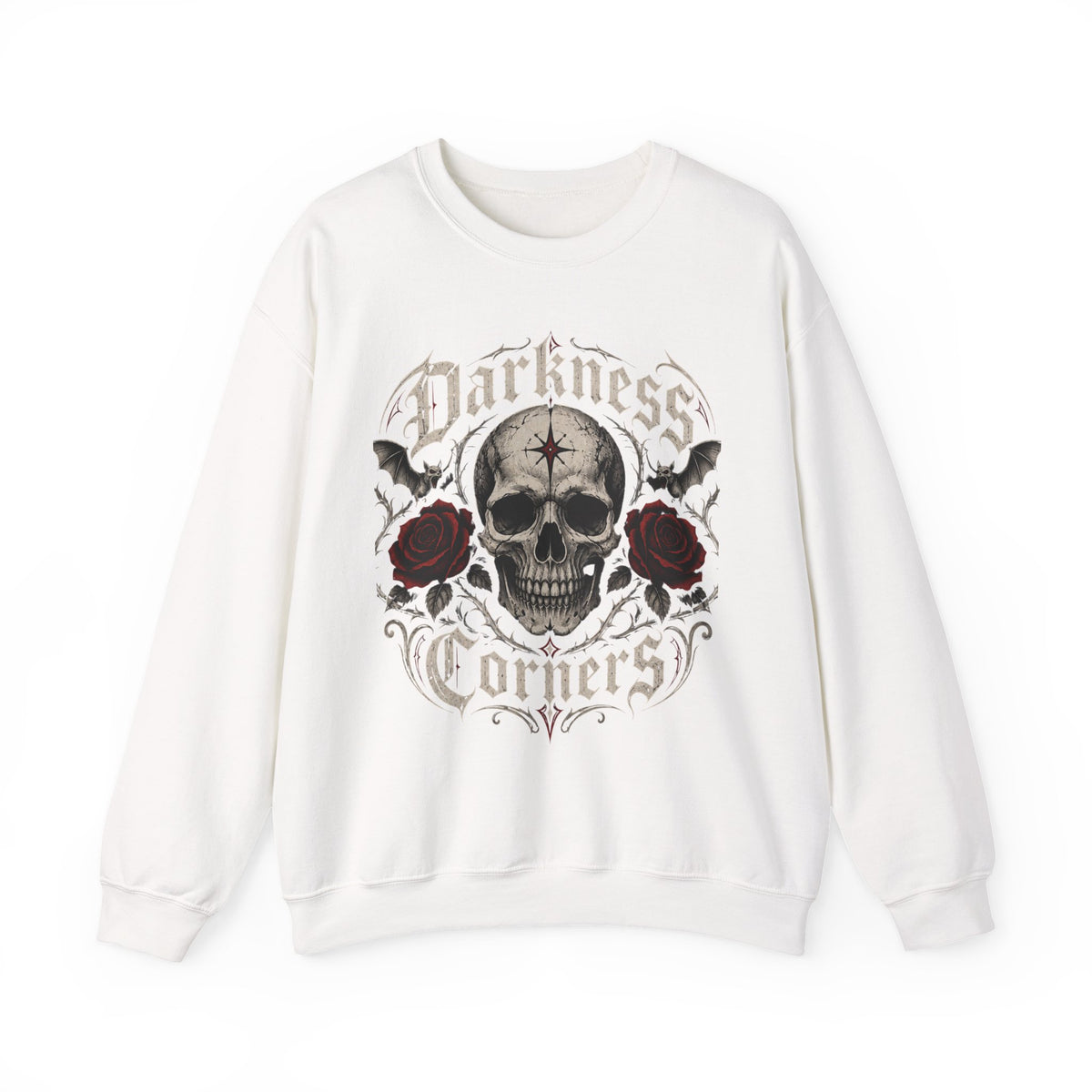 Darkness Connects Skull and Roses Gothic Sweatshirt