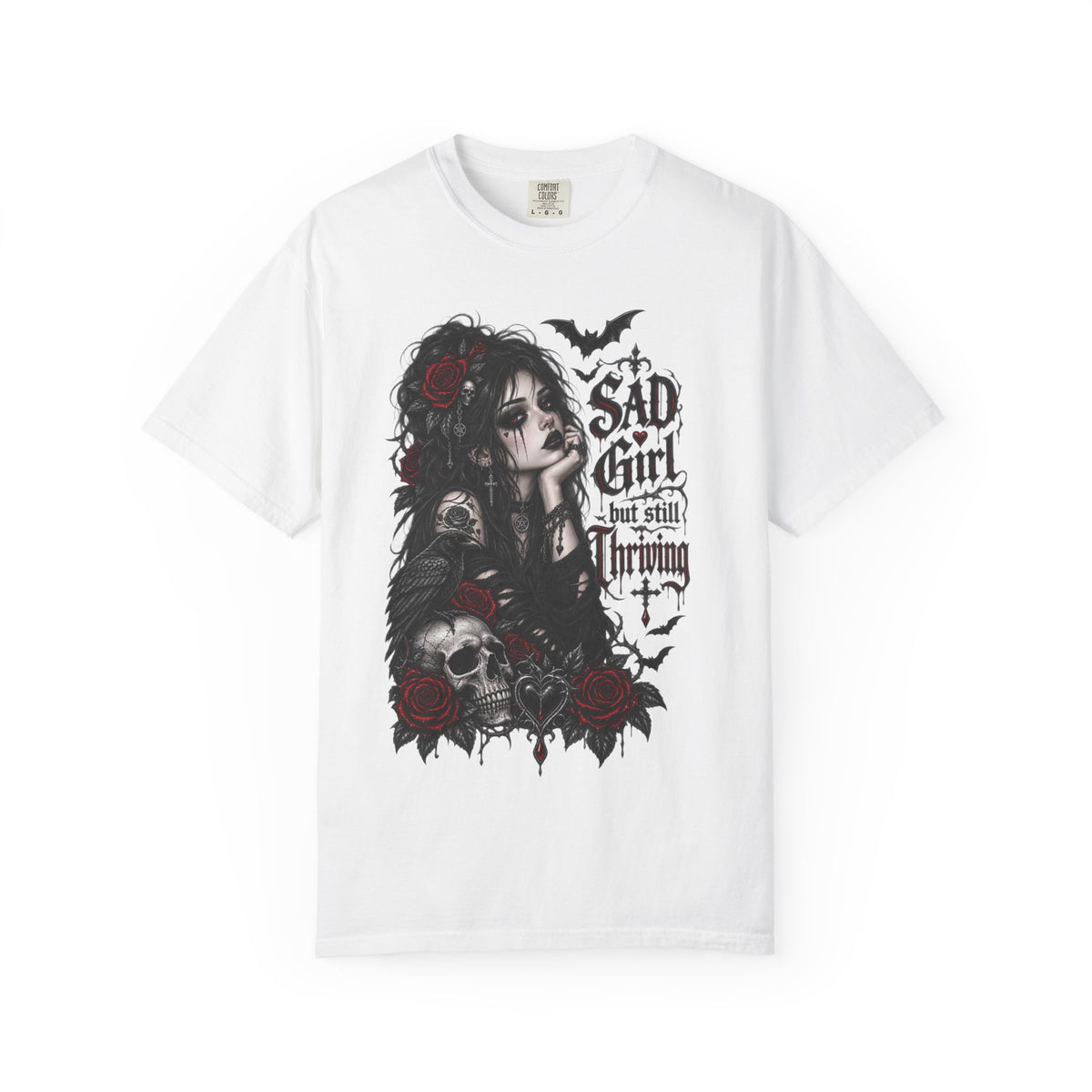 Sad Girl Still Thriving Gothic Graphic T-Shirt