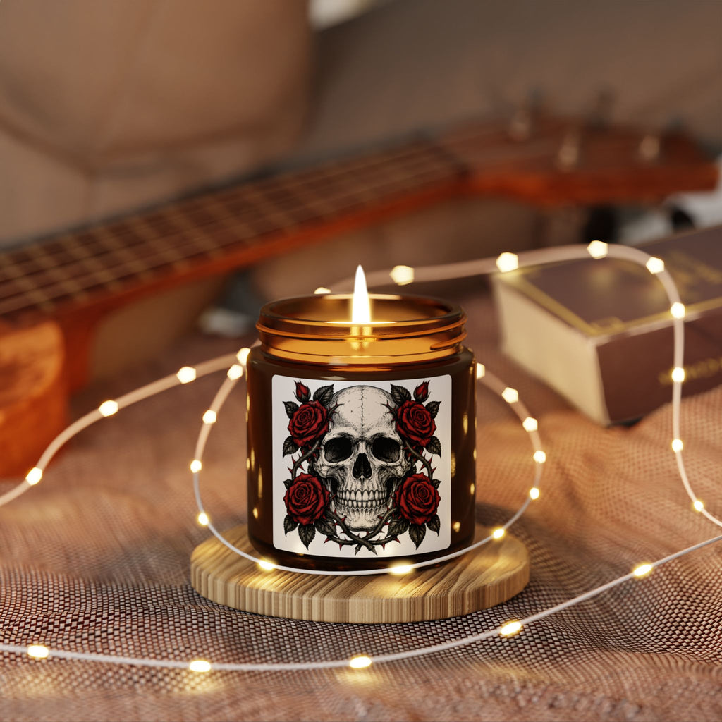Skull and Roses Gothic Scented Soy Candle