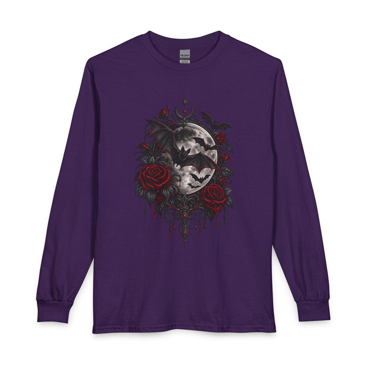 Gothic Rose Long Sleeve T-Shirt – Too Dark for Angels, Too Wild for Grace